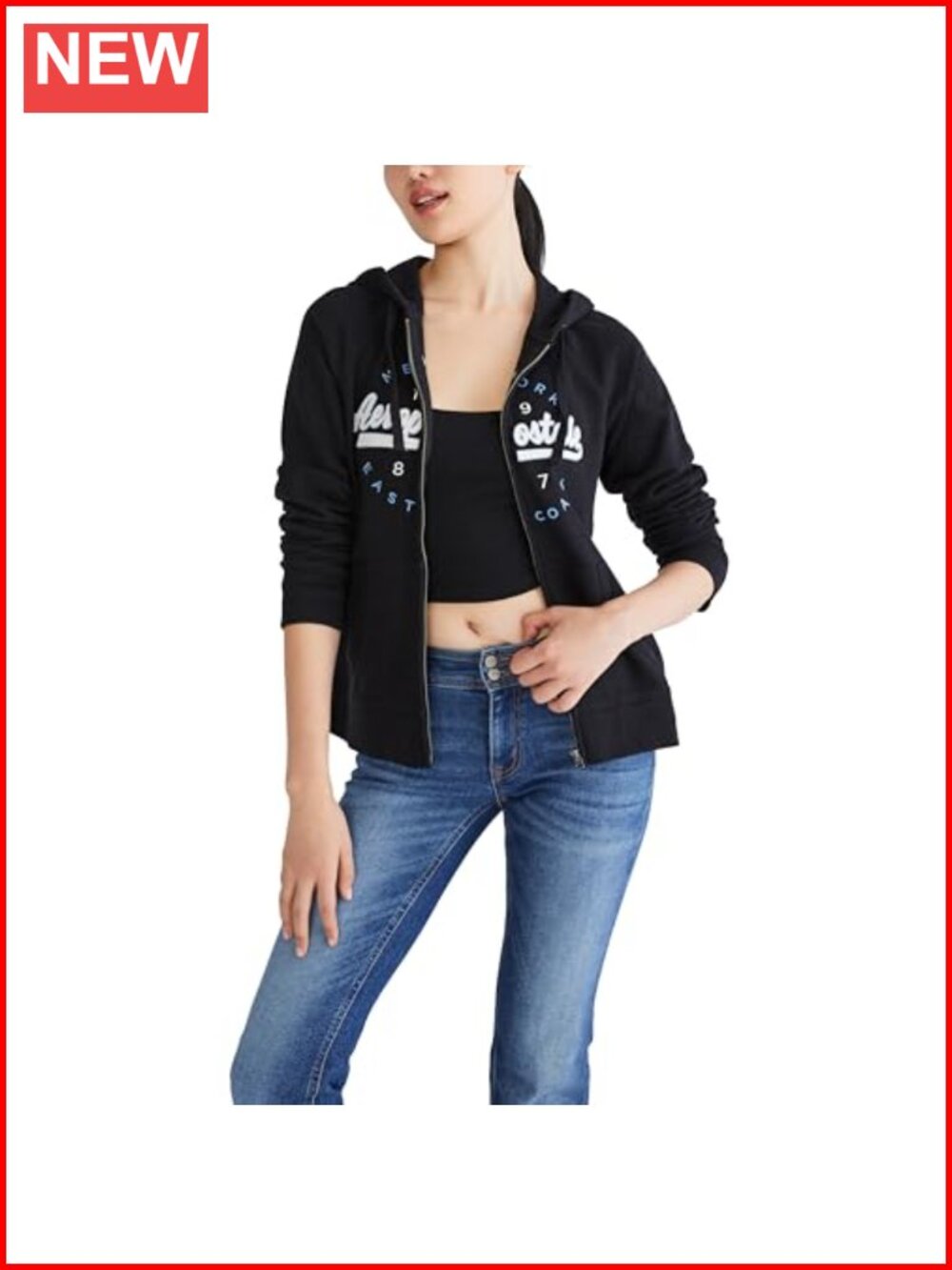 Fleece Full Zip Hoodie with Embroidered Logo